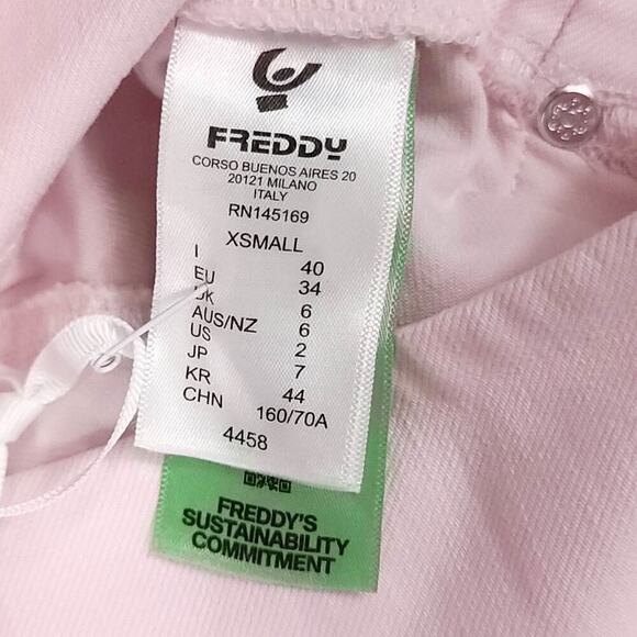 Freddy WR.UP Snug Jeans High Waisted 7/8 Length Baby Pink Butt Shaping Jeans - Picture 10 of 15